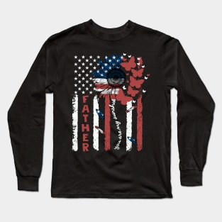 Fathers Day American Flower Long Sleeve T-Shirt